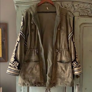 Free People, Distressed cargo Military jacket